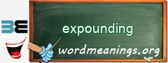 WordMeaning blackboard for expounding